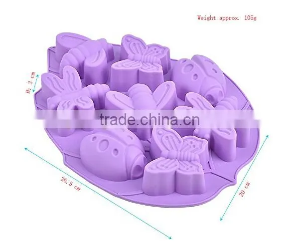Animal Cake Soap Silicone Mold Baking Pan(Lady Bugs,Butterflies,Bees and Dragonflies) photo-4