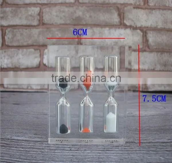 Clear Resin Block Timer Creative Mini 1minute Count Down Timer photo-2