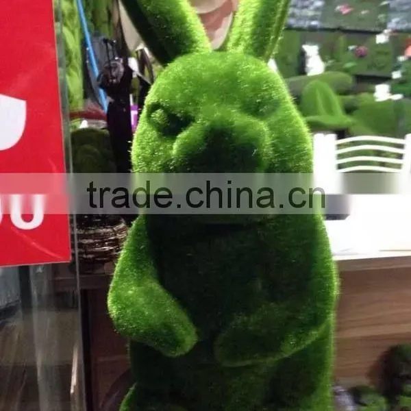 Home and Garden Easy Shopping Decorative 20cm Height Artificial Green Grass Moss Bunny Easter Rabbit E10 26T01 photo-3