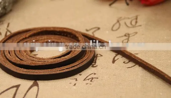 2016new Cheap Real Leather Long Braided Lanyard / 100% Cow Leather Lanyard photo-2