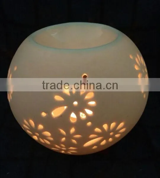 Factory Direct Ceramic Round Fragrance Oil Burner With Tealight Candle photo-4
