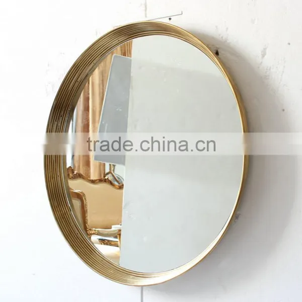 Wall Mounted Mirror In Stainless Steel Frame For Home Decor photo-3