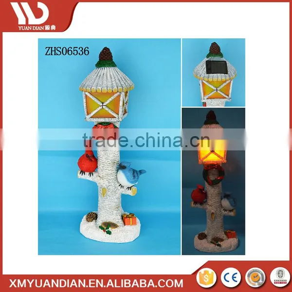 Polyresin Ornaments Resin Craft Outdoor Christmas Street Light Decoration For Garden Yard photo-2
