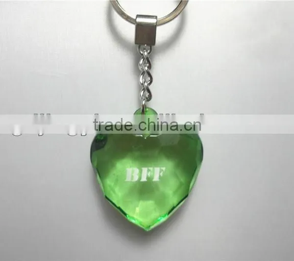 2015 China Different Color Acrylic Clear Hanging Decoration Transparency Heart With Key Ring photo-3