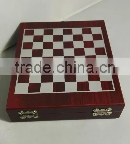 K0428-4W Wooden Box With 5pcs Bar Accessories and Chess photo-3
