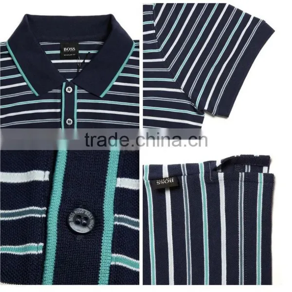 Popular Stripe Polo Shirt/Striped Shortsleeves Polo Shirts/branded Polo Shirts for Men photo-2