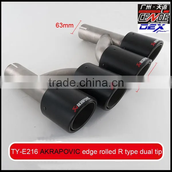 Auto Tuning Ss304 Carbon Fiber Akrapovic Muffler Tip in Exhaust Pipe photo-2