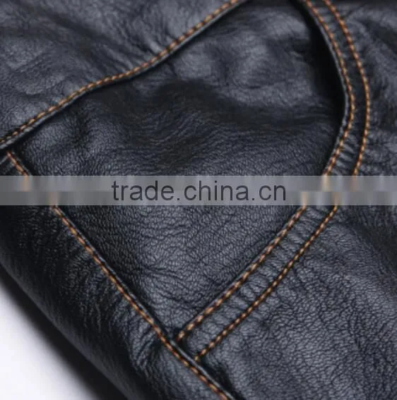 Design Cheapest Women Mini Wrap Skirts/PU Leather Skirt photo-4
