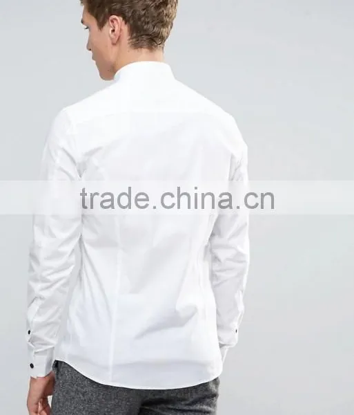 Latest Design Long Sleeve Wing Collar Mens Pre-Shrunk 97% Cotton 3% Elastane Lightweight Slim Fit Casual Shirts photo-2