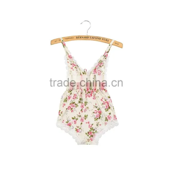 Summer Baby Clothing Hot Sale Baby Girl Lace Romepr Infant and Toddlers Floral Romper photo-5