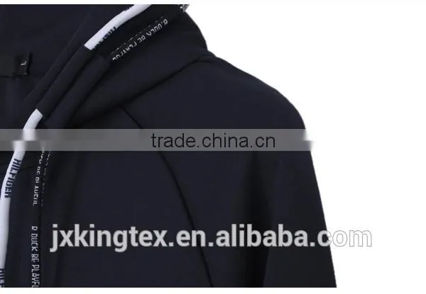 Zipper Pocket On Sleeve Two String Ribbing With Spandex Hem Blank Good Quality Hoodies Wholesale Chest Printing photo-4