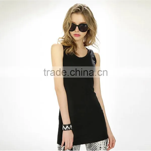 2016 Good Quality China Promotional 100% Cotton Custom Blank Tank Top for Women photo-3