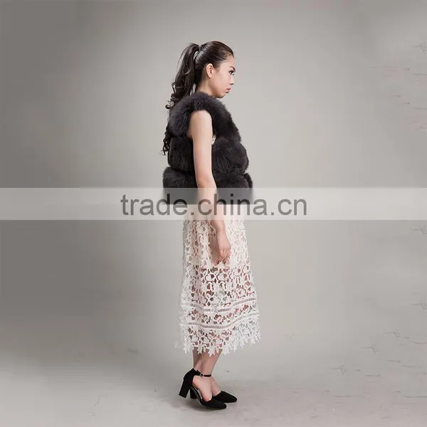Myfur 2016 New Fashion Sleeveless Outerwear Lady Winter Real Fox Fur Vest Women photo-3