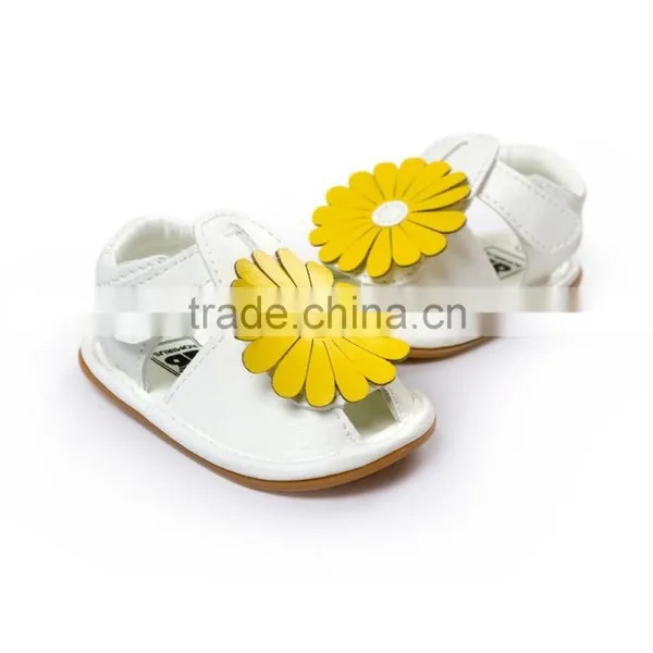 Sum Flower Cute Baby Shoes, Soft Feel High Quality PU Leather Baby Sandals photo-6