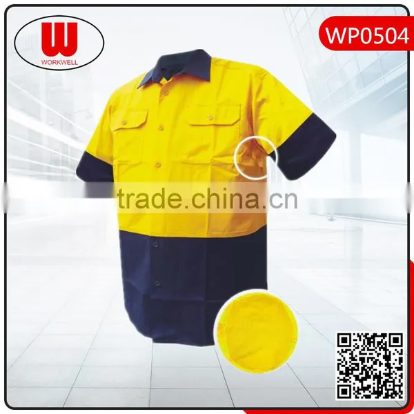 Reflective Men's Short Sleeve Work Shirt