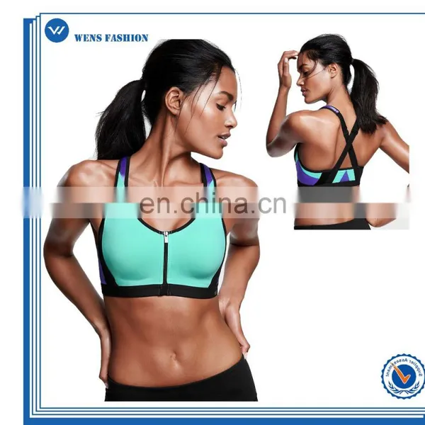Custom Make Ladies Fitness Workout Front Close Sports Bra photo-5