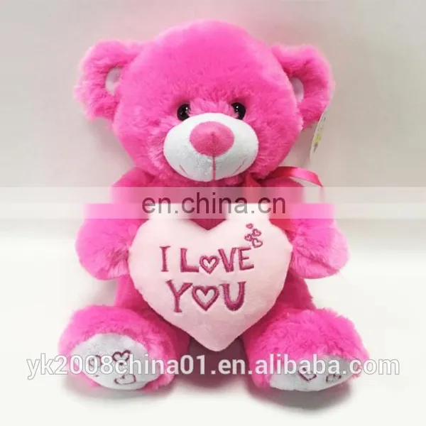 Valentines Stuffed Teddy Bears Plush Toys Wholesale With i Love You Heart photo-2
