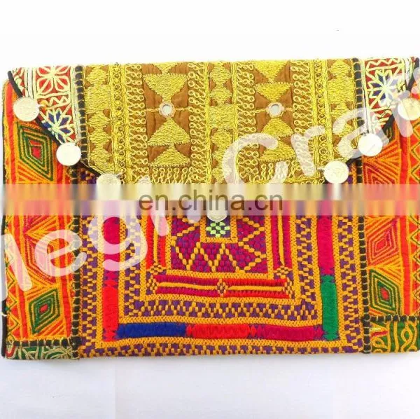 Wholesale Banjara Vintage Clutch Purse -Vintage Zari Work Clutch Purse- Vintage Bohemian Banjara Hippie Gypsy Coin Clutch photo-4