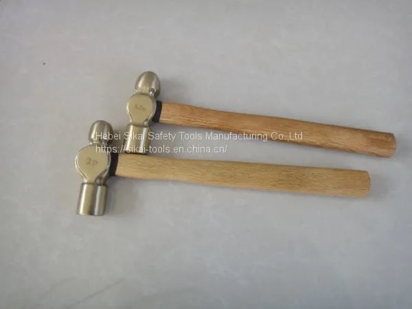 Anti Spark Hand Tools Ball Peen Hammer With Wooden Handle photo-2