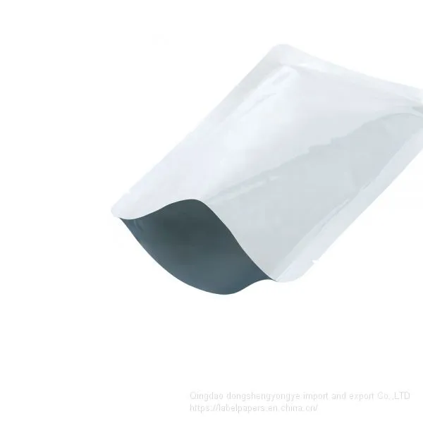 Eco Friendly Smell Proof Laminated Foil All White 3 Side Sealing Packaging Bags Heat Seal photo-2