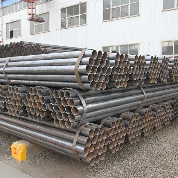 China Shengteng Black Round Metal Carbon ERW Steel Pipe photo-5