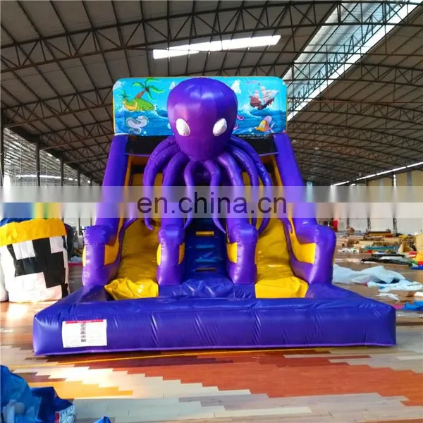 2020 Popular Portable Tall Slide ,inflatable Crayon Bounce House With Slide With Big Octopus Cartoon photo-3