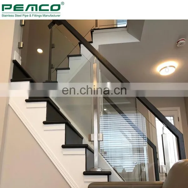 Deck Inox Square Side Mounted Glass Balustrade Balcony Stainless Steel Glass Railing Prices photo-7