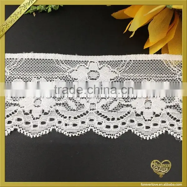 White Lace Fabric Guipure Embroidery French Lace for Wedding Dress FLL-039 photo-2