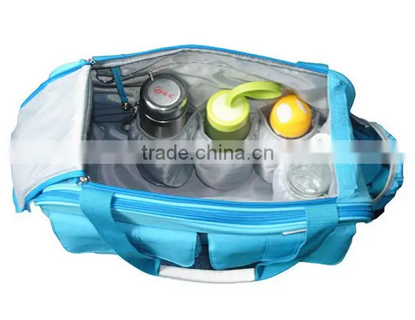 Blue 300D Baby Care Bag With Bottle Bag photo-6