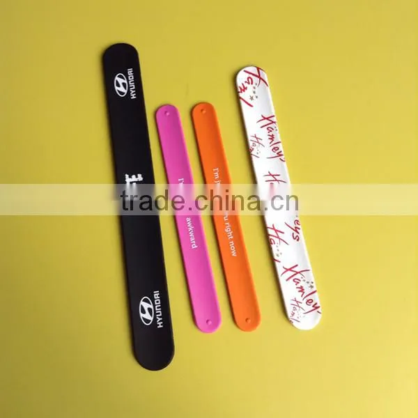 2015 Cheap Promotional Custom PVC Reflective Ruler Slap Bracelets photo-2