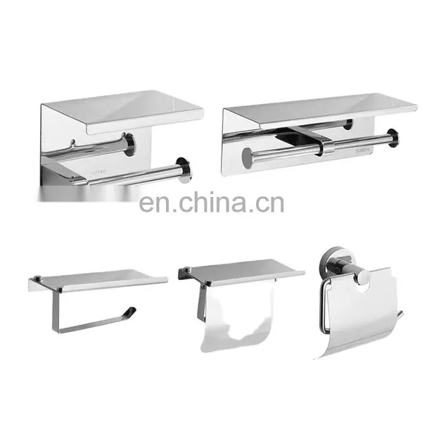 LIRLEE OEM Self Adhesive Towel Holder Wall Mount Bathroom Towel Holder Set for Kitchen