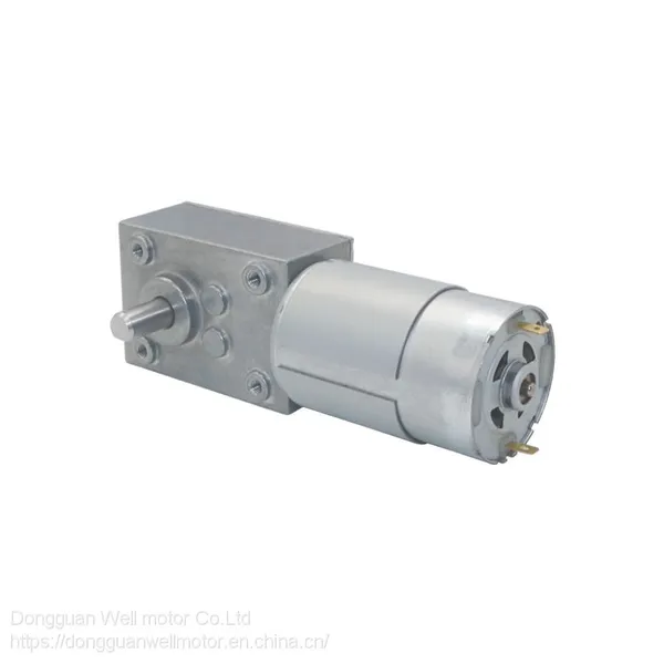 4058 dc Worm Geared Reduction Motor With Encoder Dual Shaft High Torque Geared Motor photo-2