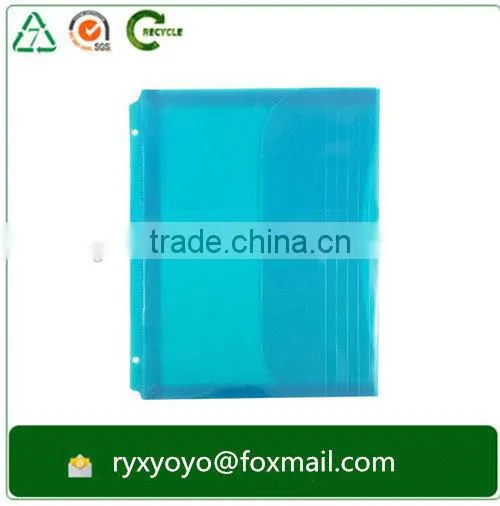a4 Plastic Clear pp 3 Hole Punched Document File Bag for Binders photo-3