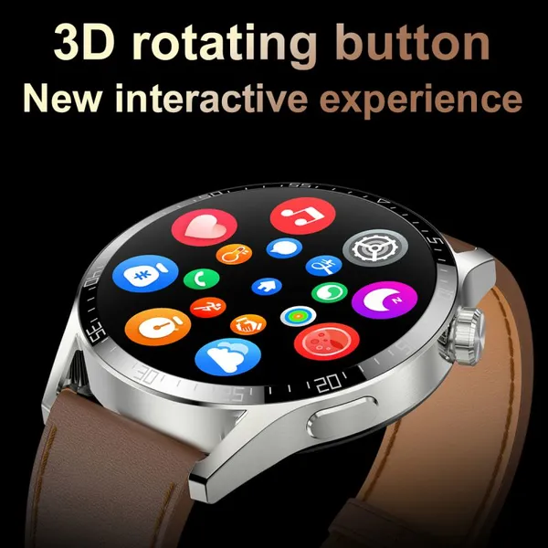 H3 Round Smart Watch Support Custom Dial Sleep Monitoring and Health Tracking Message Reminder NFC Smart Watches H3 photo-5