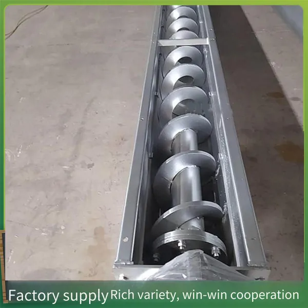 304 Stainless Steel Screw Conveyor With Thickened Pipe Wall, Auger Conveyor for Calcium Powder and Granules, Round Pipe Feeder photo-4