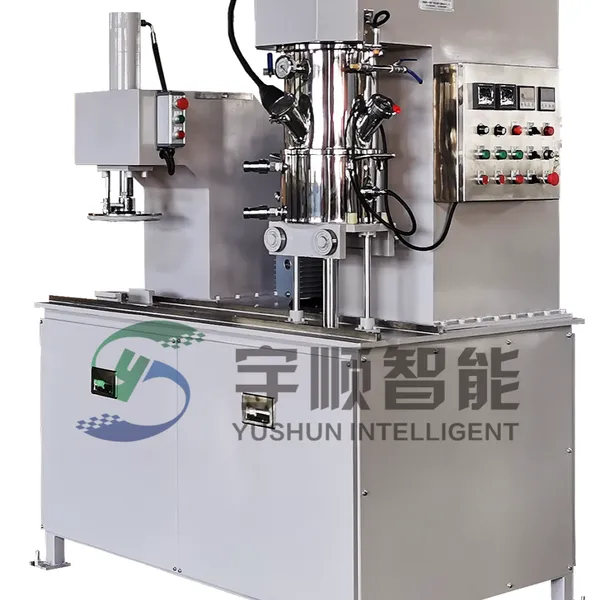 Double planetary stirring and pressing integrated machine