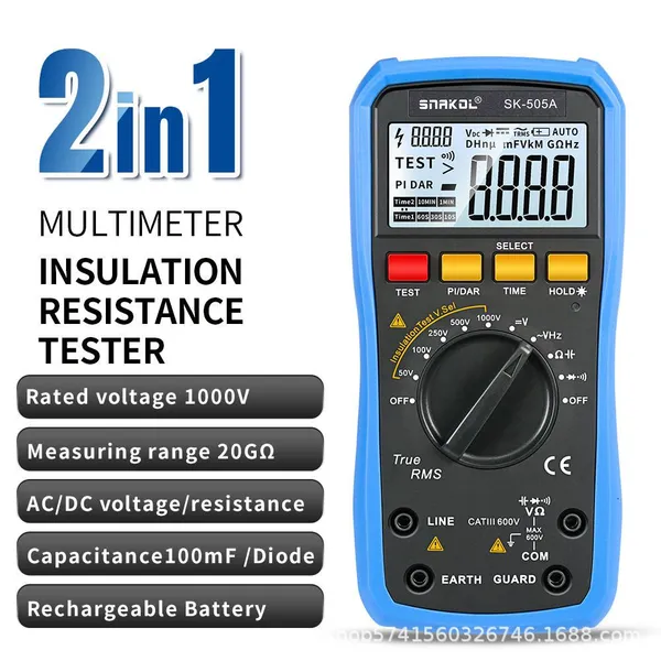 SNAKOL SK-505A Digital Multimeter With High-Precision Insulation Test and 2-Year Warranty photo-3