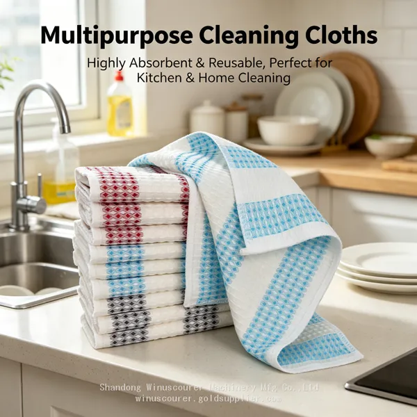 Oil Clean Dual Sided Microfiber Kitchen Towels Absorbent Dish Washing Cleaning Cloths photo-4