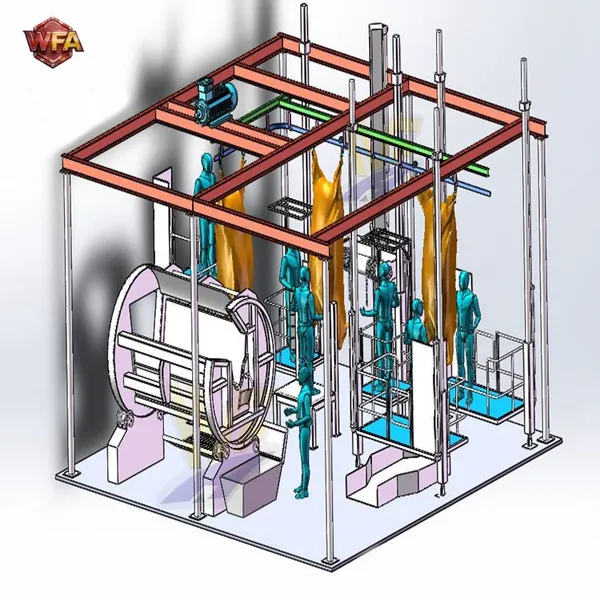 Newest Design Slaughterhouse Machinery Cattle Abattoir Slaughtering Line Equipment Cow Slaughter Machine photo-5