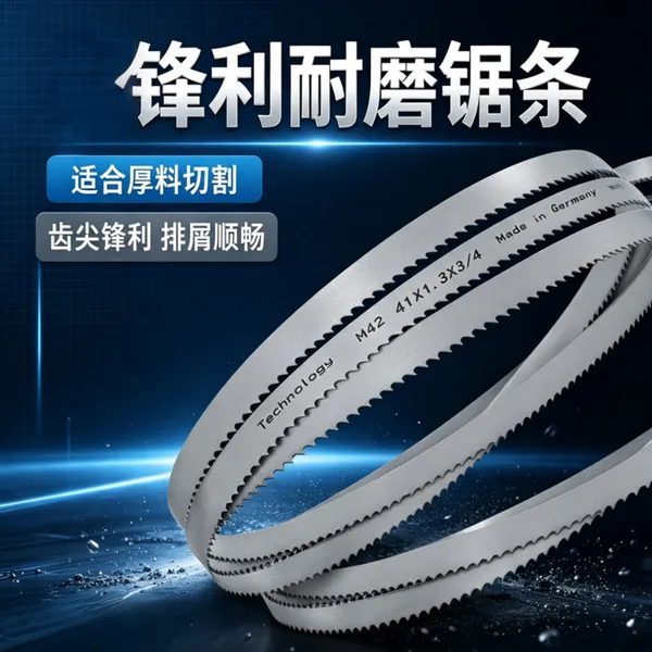 Hongshengjie Dual-Metal Belt Saw Blade 5860×41 mm – Wear-resistant for Cutting Stainless Steel Bars photo-4