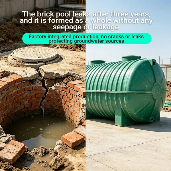 Anti-Corrosion Corrugated Septic Tank Durable FRP Wastewater Septic Tank for Rural Areas