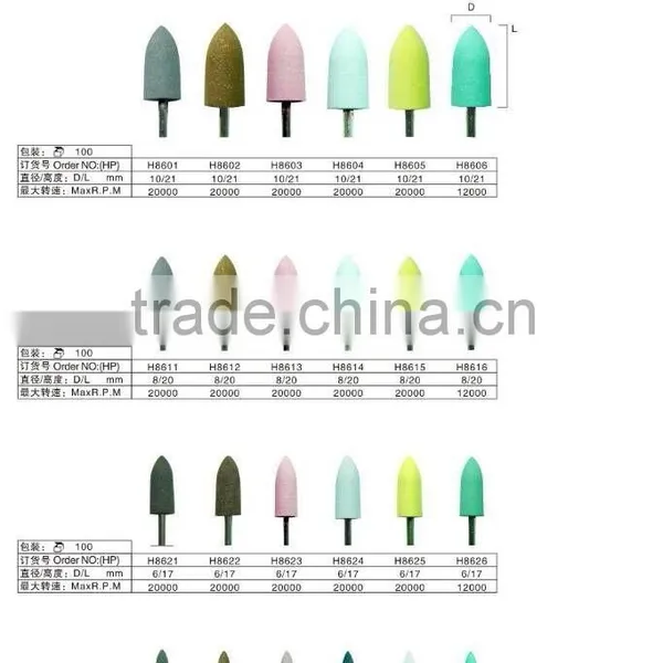 Diamond Dental Polishing Burs Silicon Polishing Burs Dental Supplies photo-5