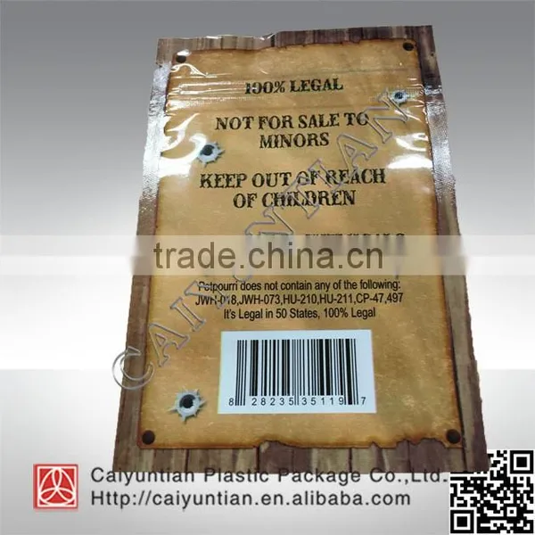 Custom 3g WANTED Herbal Incense Packaging Bags photo-2