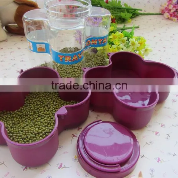 Plastic Pet Food Storage Traveling Multi-function Storage Box