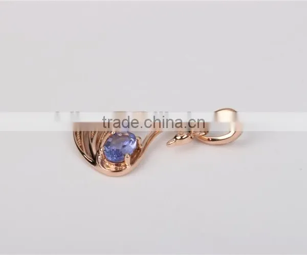 Newest Arrivaling High Quality Gold Swan Pendant With Tanzanite photo-3