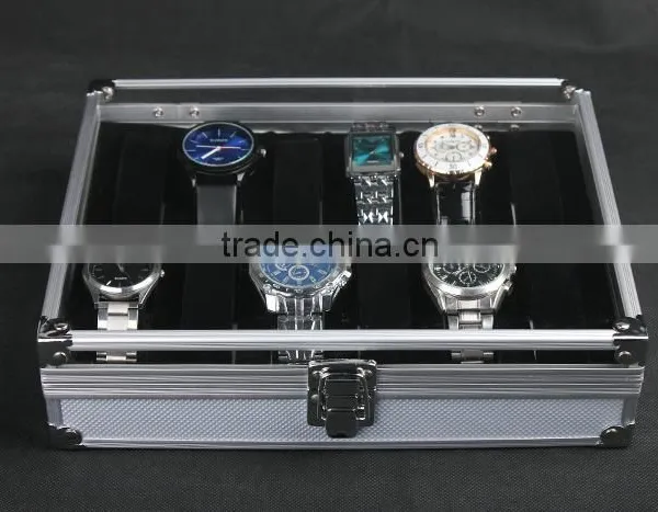 C67 ANPHY 12 Unit Watch Display Case Aluminium Watch Box Flannelette Quality Choice photo-4