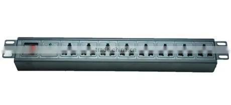 10A 19"1.5U 8ways With Double Break Switch and Surgr Protection Universal Type PDU