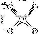 Four-arm Stainless Steel Glass Spider, Glass Fin Spider Fitting photo-2
