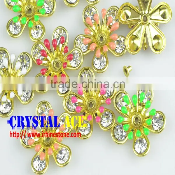 Decorative Siam Metal Flower Use for Leather Bag photo-4