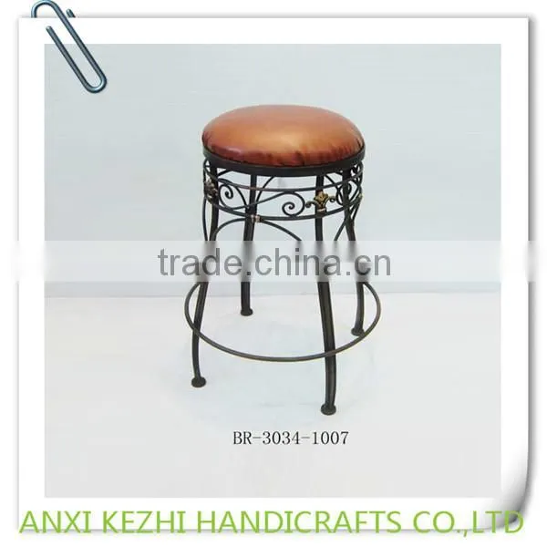 KZ140065 Ancient Round Metal Wood Dinning Room Chair photo-2